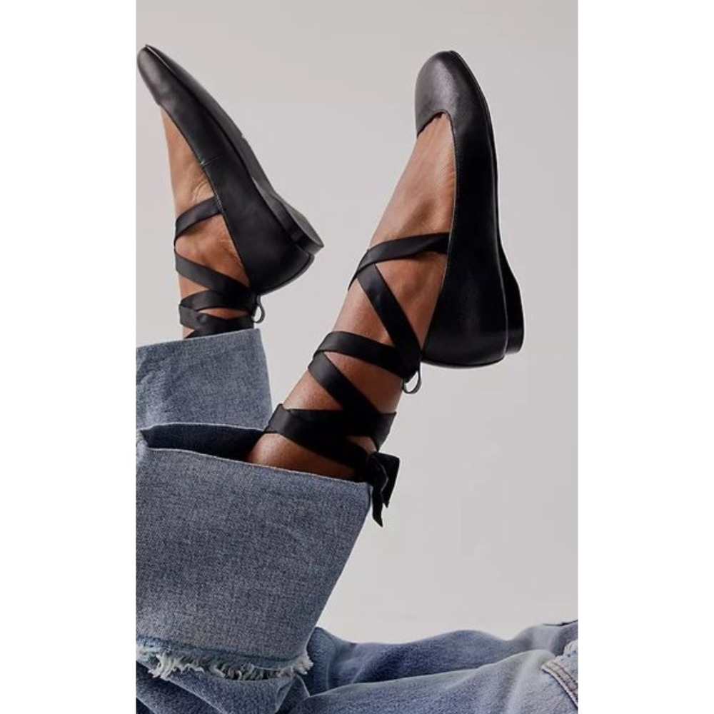 Free People Jeffrey Campbell Thats a Wrap Ballet Flats Coquette Balletcore